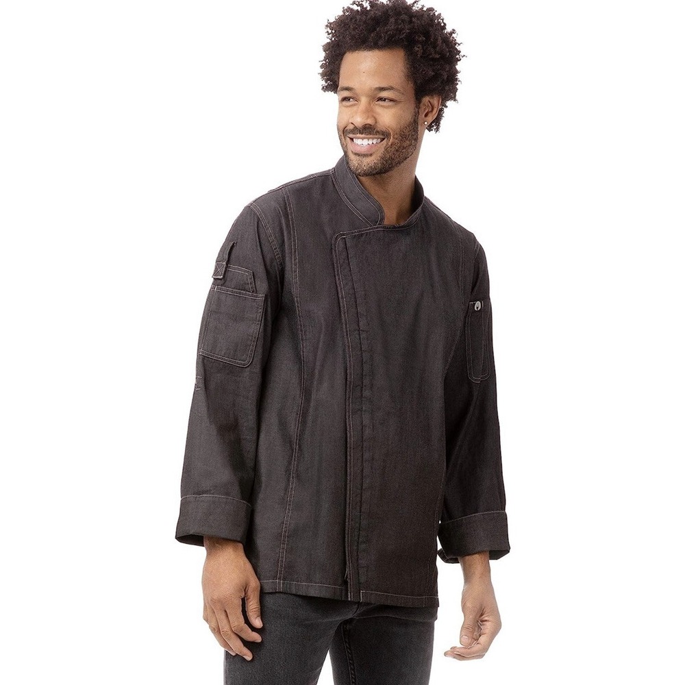 Chef Works Mens Gramercy Denim Chef Coat. 2XL.  (f)